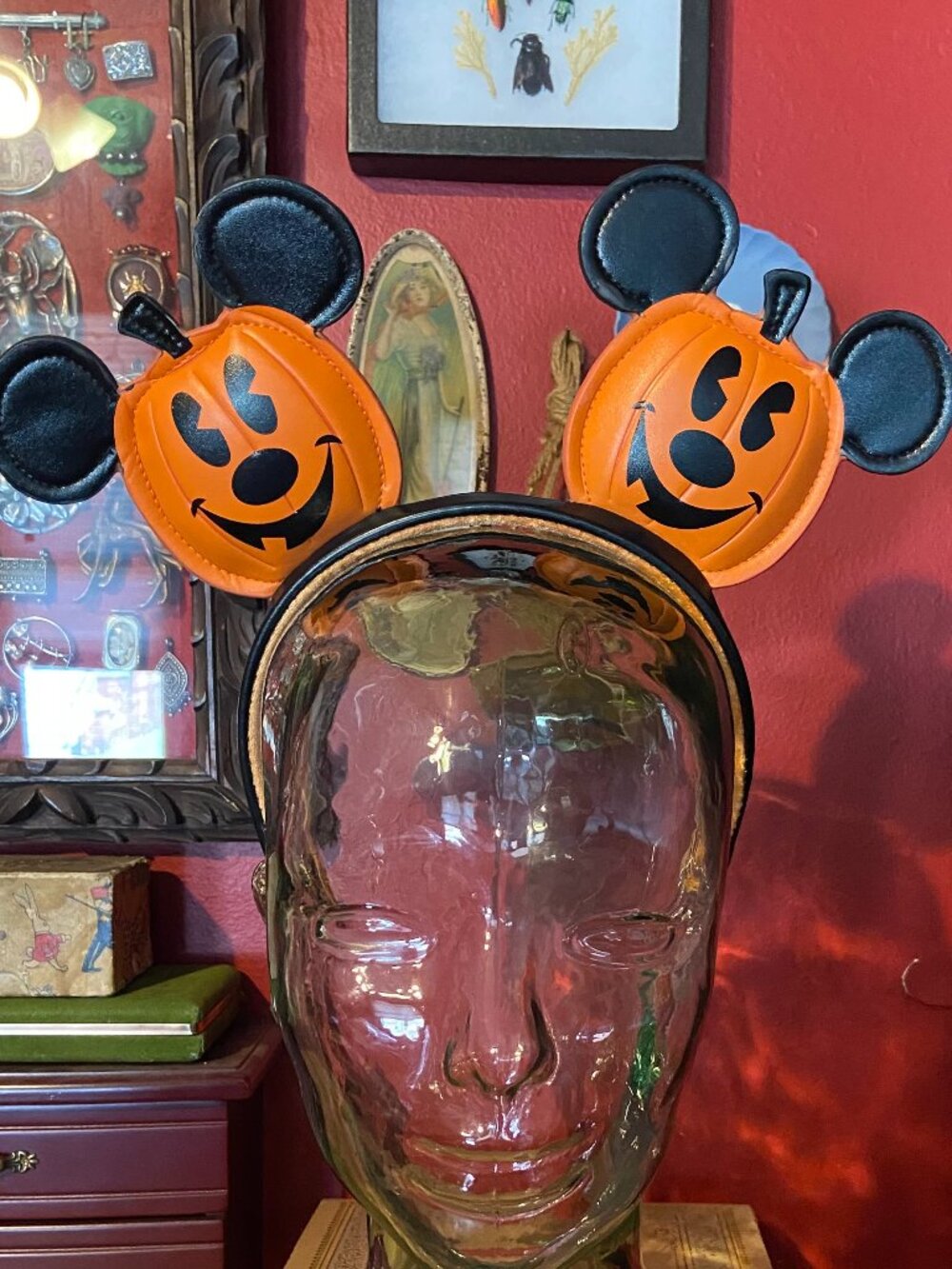 2020 Disney Parks Mickey Mouse Jack-O'-Lantern Ears Headband Tags Cut Off